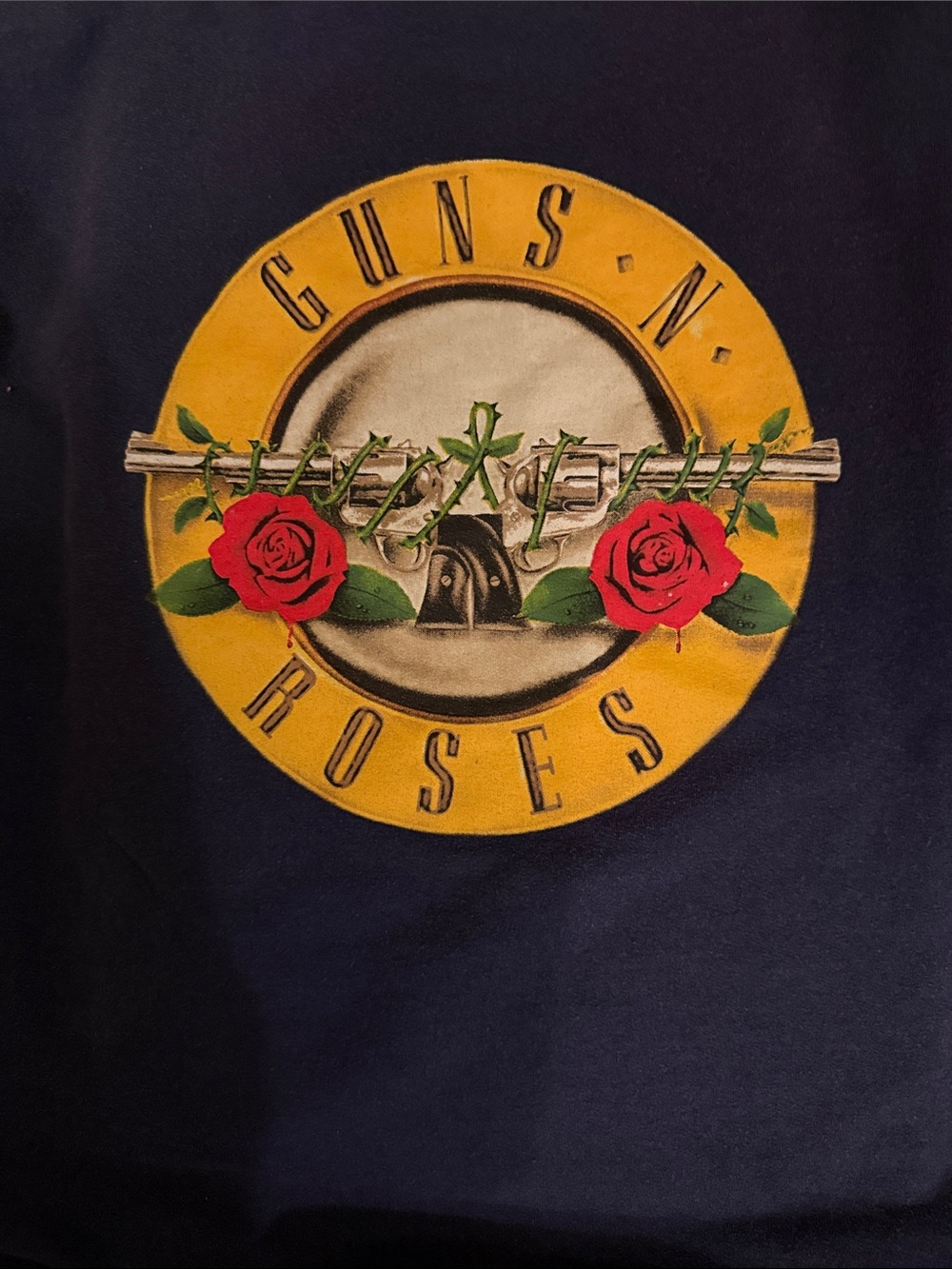 Guns N' Roses Navy Graphic Hoodie - Classic Band Logo